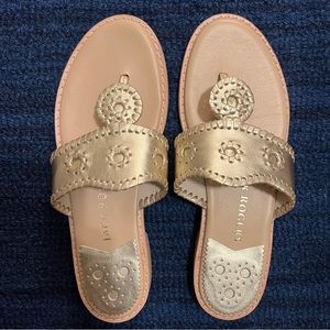 Jack Rogers flat sandals Jacks II platinum